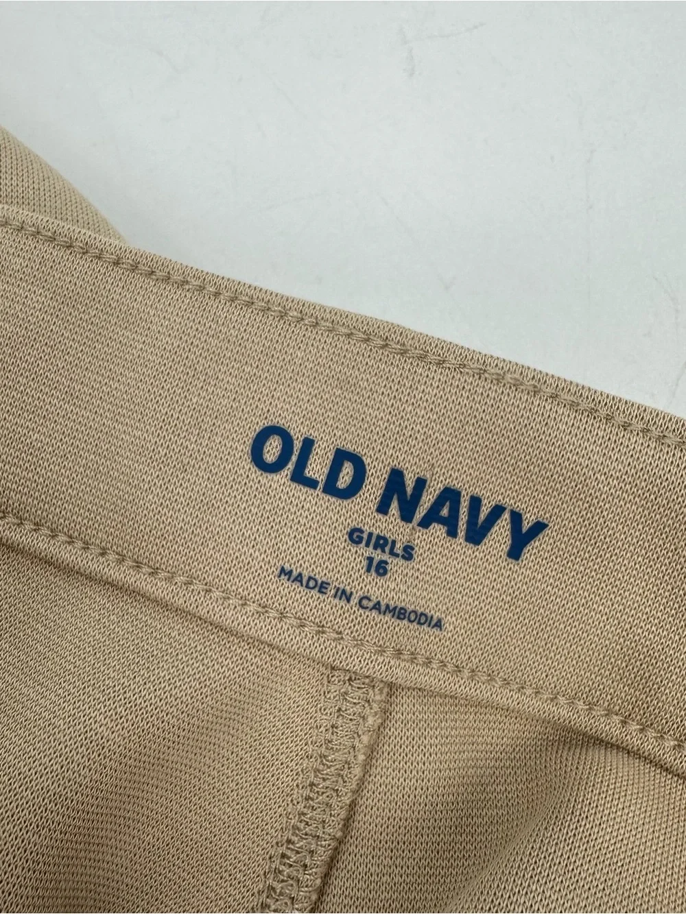 Old Navy Uniform Pants Girls 16 Beige Tan Jeggings Stretch School Clothes NWT